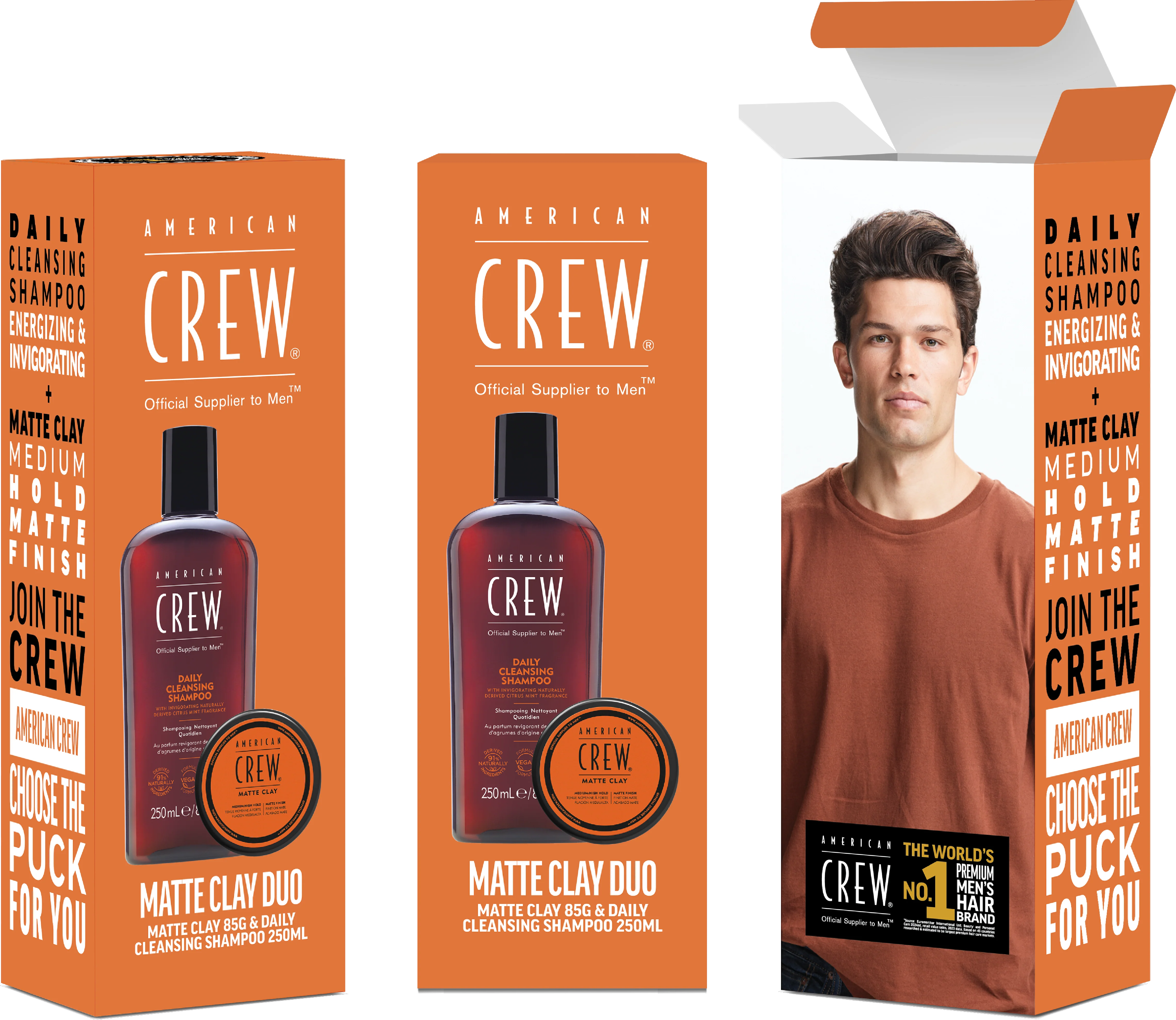 American Crew Matte Clay 85g + Daily Cleansing Shampoo 250mL - Image 3
