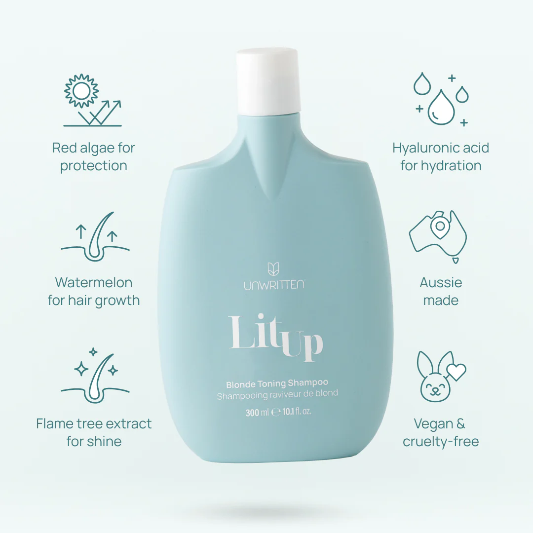 Unwritten Lit Up Blonde Toning Shampoo 300ml - Image 5